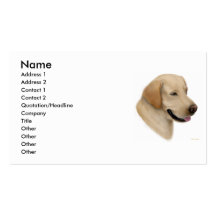 Yellow Labrador Retriever Profile Card Business Card Templates