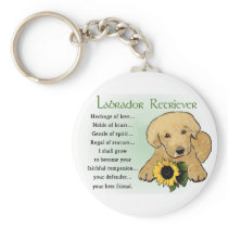 Yellow Labrador Retriever Puppy Gifts Keychain