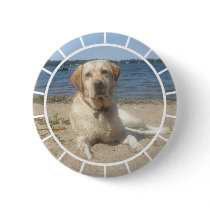 Yellow Labrador Retriever Round Button