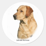 Yellow Labrador Retriever Round Sticker
