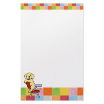 Yellow Labrador Student 3 Mosaic Stationery