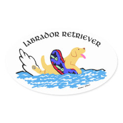 Yellow Labrador Swimming sticker