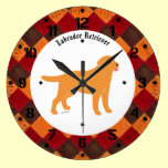 Yellow Labrador with a Little Tongue wall clocks
