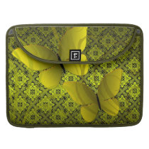Yellow Lace Butterfly Dreams 15' Macbook Sleeve MacBook Pro Sleeve