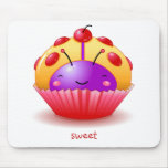 Yellow Ladybug Cupcake Mousepad