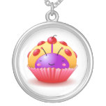 Yellow Ladybug Cupcake Necklace
