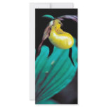 Yellow lady's slipper personalized rack card