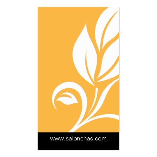 Yellow Leaf Salon Spa Business Card (front side)