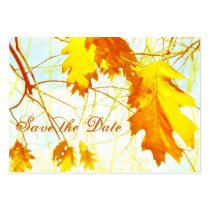Yellow leaves Invitation card business cards