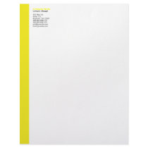 Yellow Left Sidebar Letterhead