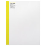 Yellow Left Sidebar Letterhead