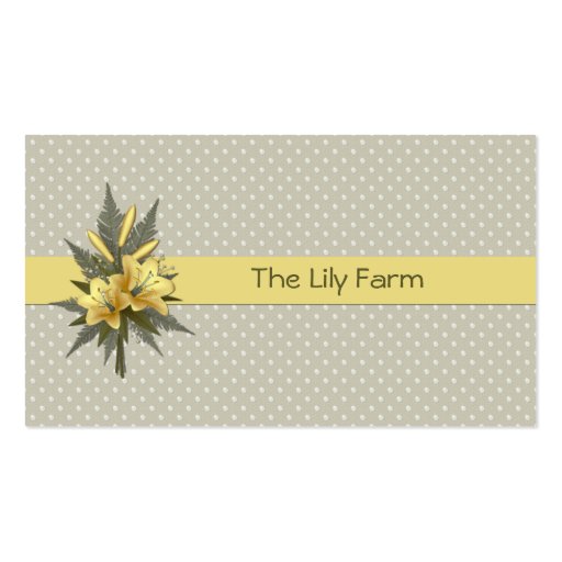 Yellow Lilies Business Card (front side)
