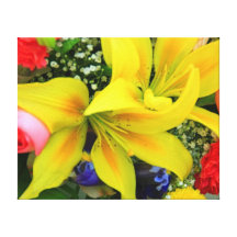 Yellow Lilies Gallery Wrapped Canvas