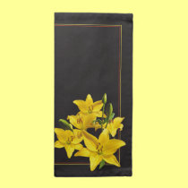 YELLOW LILIES COCKTAIL NAPKINS napkins