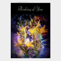 Yellow Lilies Fantasy Circle Card cards