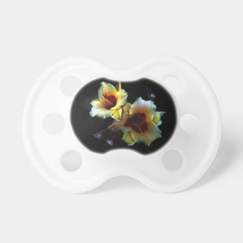 Yellow Lilies Glow Baby Pacifiers