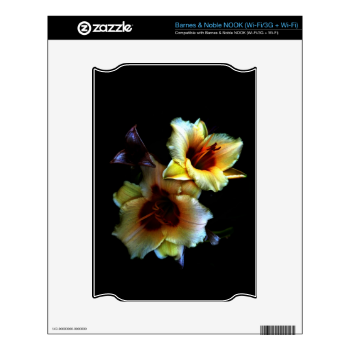 Yellow Lilies Glow Decal For The NOOK