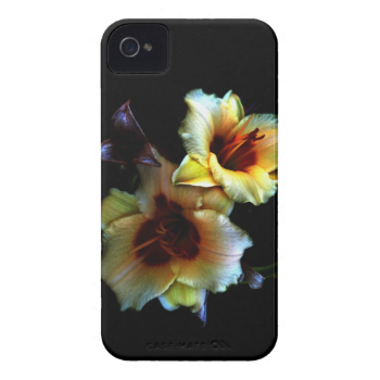 Yellow Lilies Glow iPhone 4 Cases