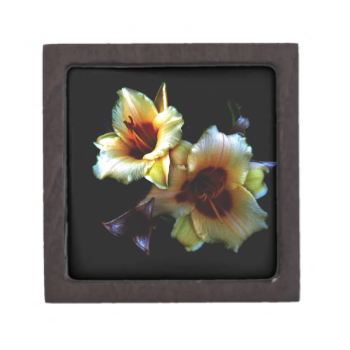 Yellow Lilies Glow Premium Keepsake Box