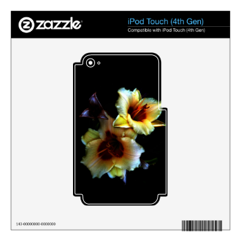 Yellow Lilies Glow Skins For iPod Touch 4G