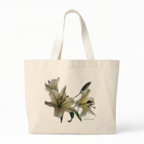 Yellow Lilies on White bags by DocPixel Yellow Lilies on White bags