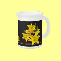 YELLOW LILIES PITCHER pitchers