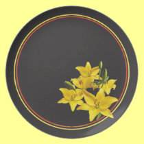 YELLOW LILIES PLATE plates