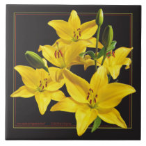 YELLOW LILIES TILE tiles