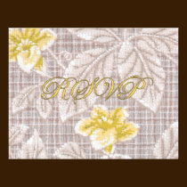 Yellow Lillies Antique Wallpaper RSVP invitations