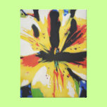 Yellow Lily flower abstract art canvas print canvas prints
