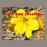 Yellow Lily invitations. invitations