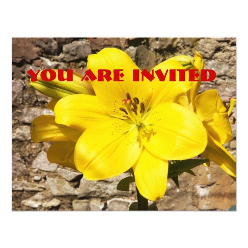 Yellow Lily invitations.