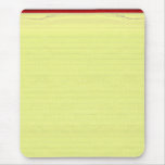 Yellow Lined School Paper Background Mouse Pad