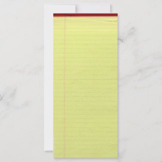 Yellow Lined School Paper Background rackcard