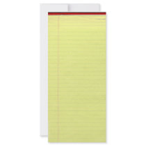 Yellow Lined School Paper Background Personalized Rack Card