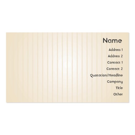 Yellow Lines - Business Business Card