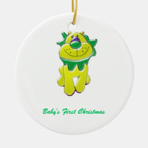 YELLOW LION CHRISTMAS ORNAMENT
