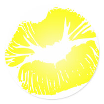 Yellow Lips stickers