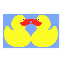 yellow little ducks rectangle sticker