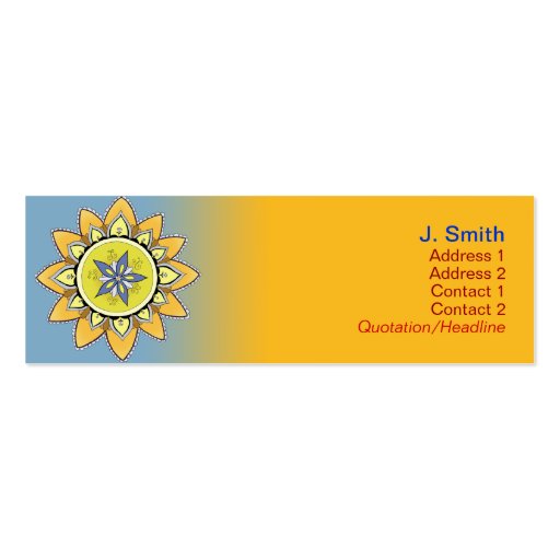 Yellow Lotus Profile Cards Business Card (front side)