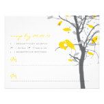 Yellow Love Birds in Tree RSVP - 2 sided Personalized Announcements