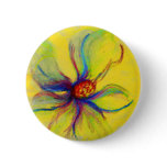 Yellow Magnolia Flower Collage Pin