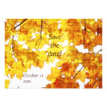 yellow maple leaves wedding announcement