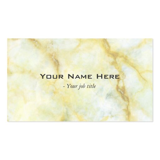 Yellow marble stone simple business cards