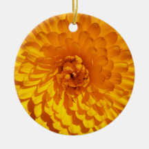 Yellow Marigold Christmas Tree Ornaments