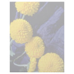 yellow Marigolds on blue fabric flowers Personalized Letterhead