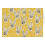 yellow messy meadow with rabbits cards