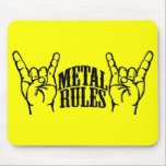 Yellow Metal Rules Mouse Pad mousepads