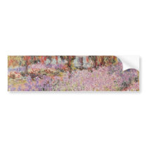 Yellow Monet's Garden in Giverny, Claude Monet flo Bumper Stickers