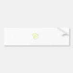 Yellow Monogram C Bumper Sticker